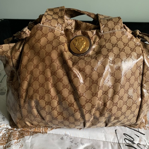 Gucci Brown Monogram Tote Bag - Picture 1 of 9